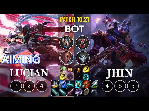 KT Aiming Lucian vs Jhin Bot - KR Patch 10.21