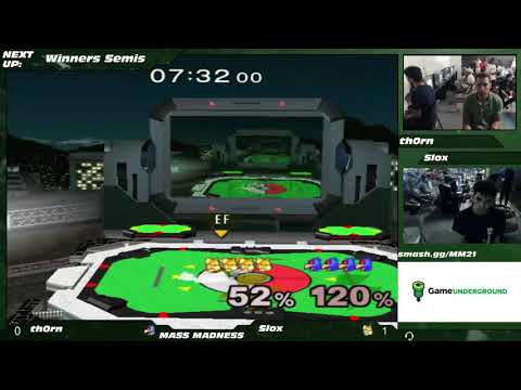 Mass Madness 21 SSBM - th0rn (Falco) vs. Slox (Fox) - Melee WSF