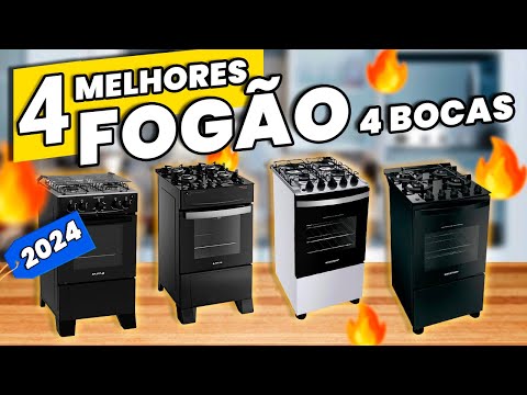 Os 4 MELHORES: FOGÃO 4 BOCAS em 2024!✅ (Melhores Fogões)