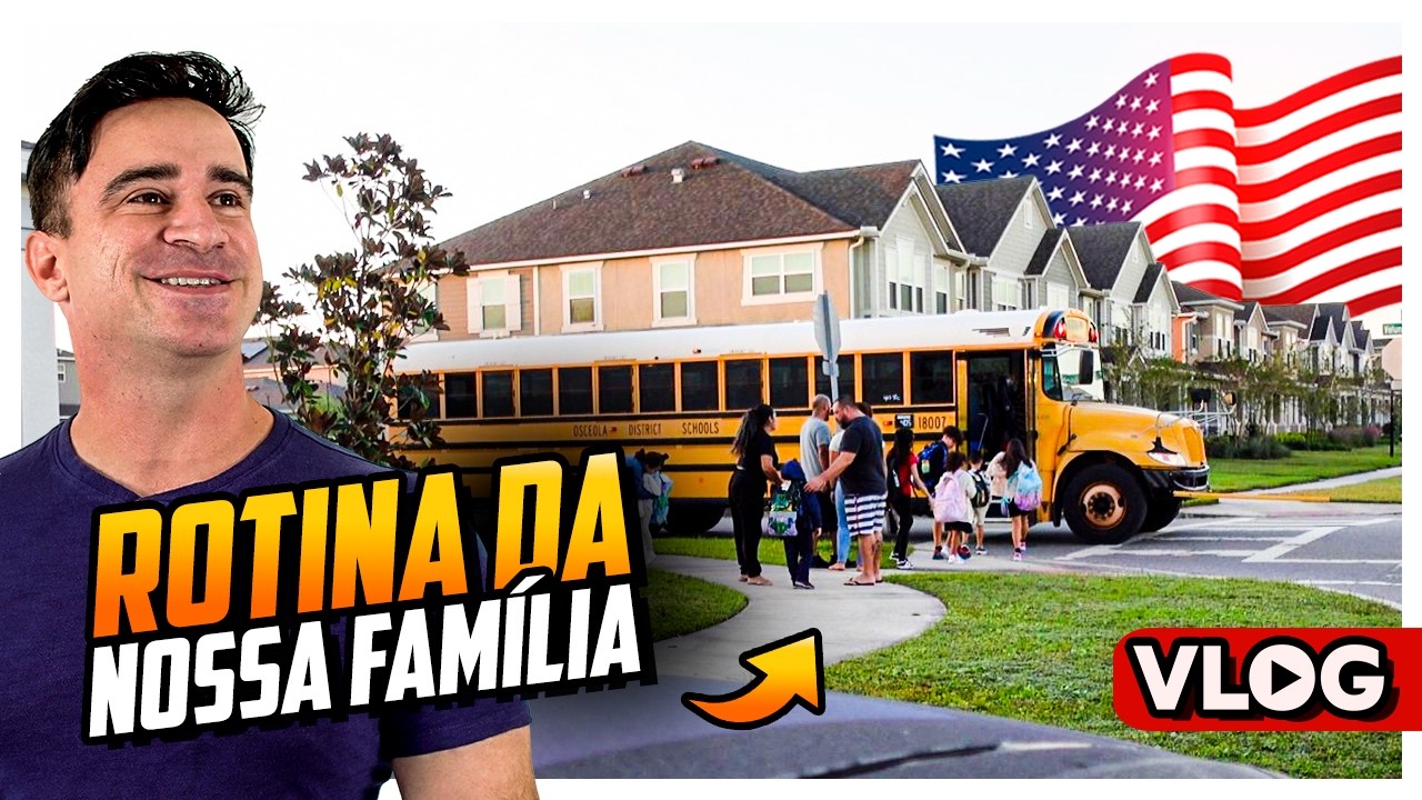 COMO É A NOSSA ROTINA DIÁRIA NOS EUA - Vlog em Familia