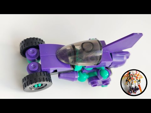 How to build this mini Purple car Transformer with Lego or other bricks