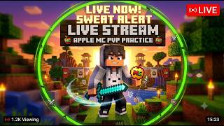 MINECRAFT PVP PRACTICE ON APPLEMC!!!!!  🔴LIVE STREAM