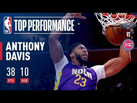 Anthony Davis Shows His Dominance By Dropping 38 Points vs The Pistons