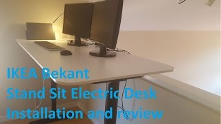 Video thumbnail for IKEA Bekant Stand Sit Electric Desk - Installation and review by DIY,  Yolo, reviews and enjoy doing it!