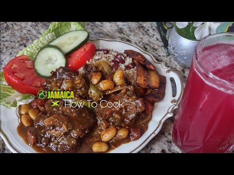 HOW TO COOK🇯🇲OXTAILS AND BUTTER BEAN🍛IN MINUTES⏰FOR BEGINNERS🤷👍