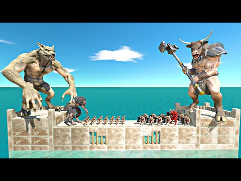 Minotaur Evolution Castle Challenge | Mutant Werewolf Evolution Team vs Minotaur Evolution Team-ARBS