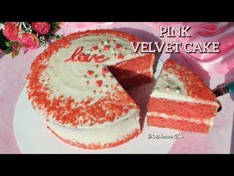 Pink Velvet Cake | Pink Velvet Cake with Cream Cheese Frosting | Valentines Day Cake Ideas