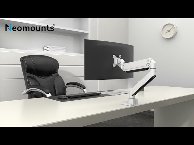 Video teaser for Neomounts NM-D775WHITEPLUS monitor desk mount for curved screens