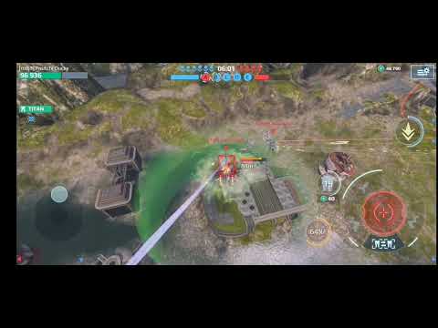 Jumping on the Murometz titan in war robots with Nightingale.