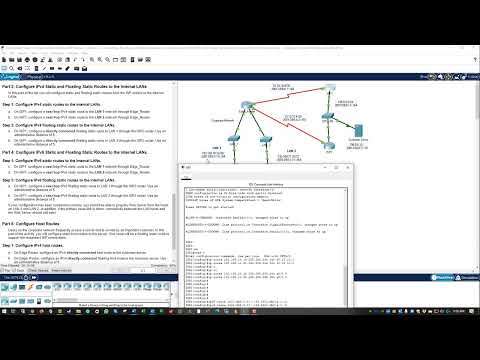 CCNA2-SRWEv7 - Lab 15.6.1 Packet Tracer - Configure IPv4 and IPv6 Static and Default Routes