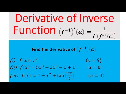 Derivative of Inverse Function at A Given Point