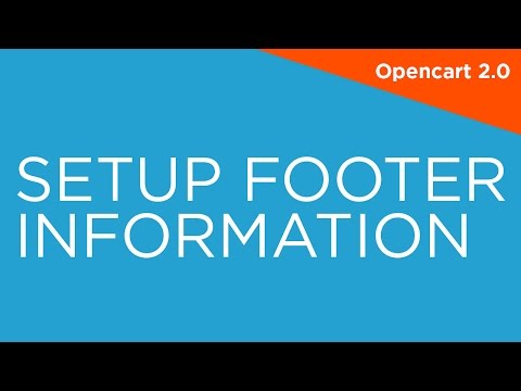 Setup Footer Information - OpenCart 2.0 - 2.X Video Tutorials for Beginners 009