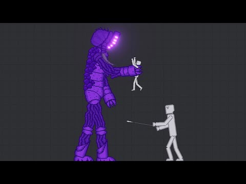 Giant Purple Monster Attacking People In People Playground