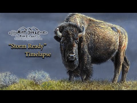 OIL PAINTING TIMELAPSE | “Storm Ready" | Bison | (2019)