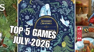 Top 5 Board Games I played in July 2026
