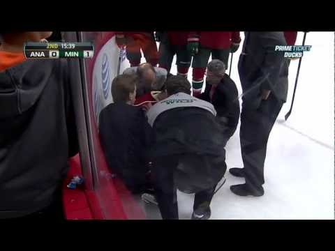 Corey Perry interference major on Jason Zucker Mar 12 2013 Anaheim Ducks vs Minnesota Wild NHL