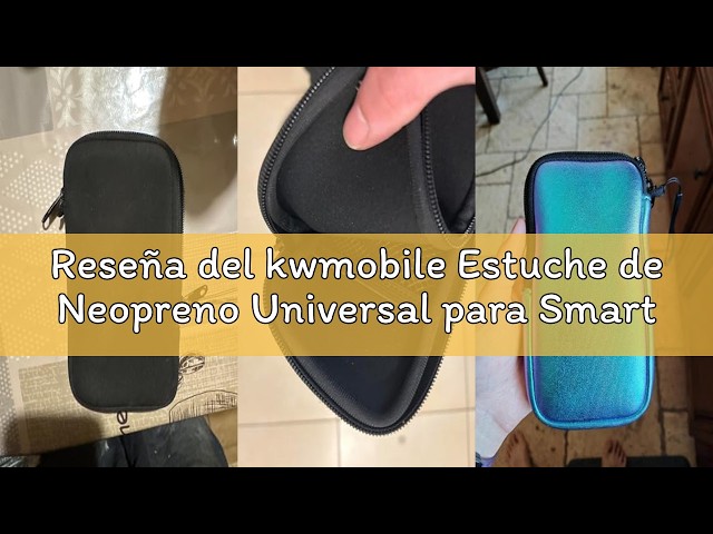 Vídeo relacionado con kwmobile Estuche de Neopreno Universal para Smartphone - Funda Protectora con Cremallera para L - 6,5" Azul báltico