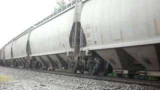 preview picture of video 'Ex-Burlington Northern SD40-2 leads NS 301!!! (04/25/2011)'