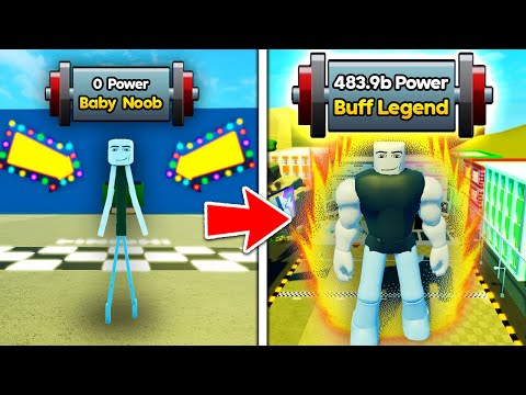 I Went from Skinny NOOB to Buff PRO in Strongman Simulator! (Roblox)