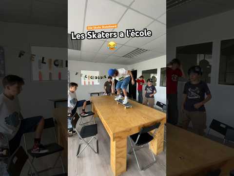 NE FAIS PAS ÇA à l’ecole 😂 #skateboard ​⁠#fail #skateboarding #tutorial #skater