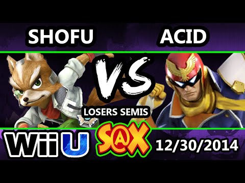 S@X - Acid (Captain Falcon) Vs. Shofu (Fox) SSB4 Losers Semis - smash 4 Wii U