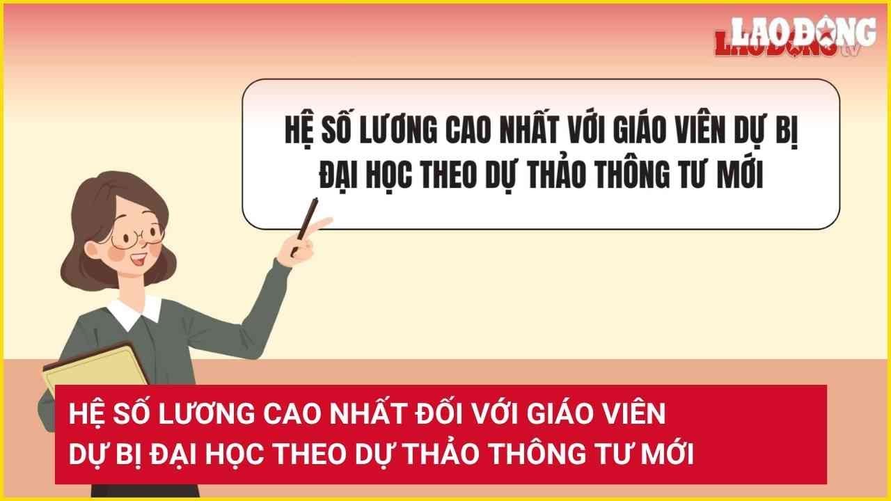 Hệ số lương cao nhất đối với giáo viên dự bị đại học theo dự thảo Thông tư mới