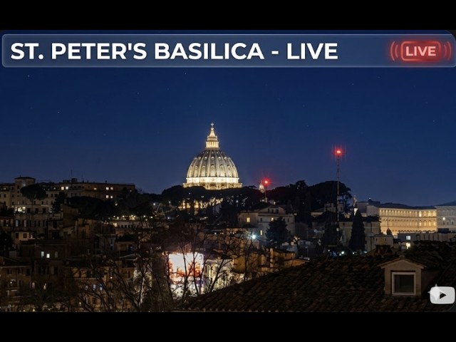 Live webcam view of St. Peter's Basilica Dome Skyline