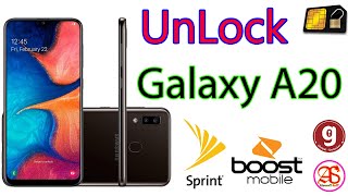 UnLock SIM | SAMSUNG Galaxy A20 | SPRINT | BOOST MOBILE | Global Unlocker Pro