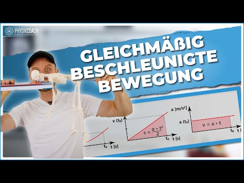 Gleichmäßig beschleunigte Bewegung + 2 Übungsaufgaben
