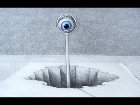 how to draw a 3d optical illusion with pencil
