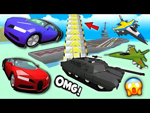 INSANE ACTION! The Tank Launches Off the Ramp, After the Sports Cars (Dude Theft Wars Funny Moments)