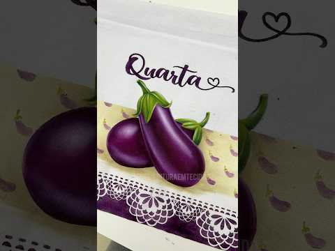 Painting eggplants #fabricpainting #diy