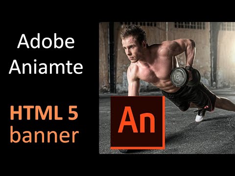 HTML5 animated banner in Adobe Animate CC 2020 Photoshop