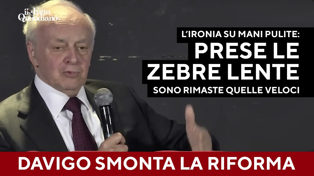L'ironia di Davigo: "Mani pulite? Abbiamo preso le zebre lente, sono rimaste quelle veloci"