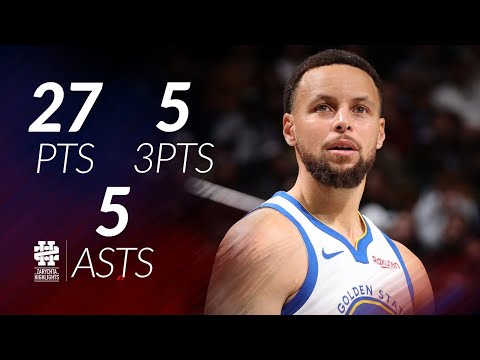 Stephen Curry 27 pts 5 threes 5 asts vs Nets 25/26 season