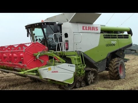NEW 760 TT + V660 - RICE HARVEST in Italy 2013