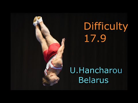2.Hancharou U.(BLR) - 17.9 .Trampoline.Difficulty of Routine