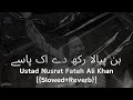 Me Ty Peni Aa SLOWED REVERBED Ustad Nusrat Fateh Ali Khan 2024 BEST QAWALI Pyala Rakh De Ek Paasey