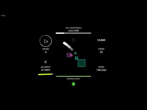 850 bpm jumps attempt in Rhythia