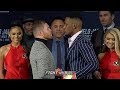 CANELO ALVAREZ AND DANIEL JACOBS FINALLY COME FACE TO FACE IN NEW YORK FOR FIRST FACE OFF!