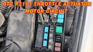 P2118 throttle actuator motor circuit problem in Lexus/toyota fixed