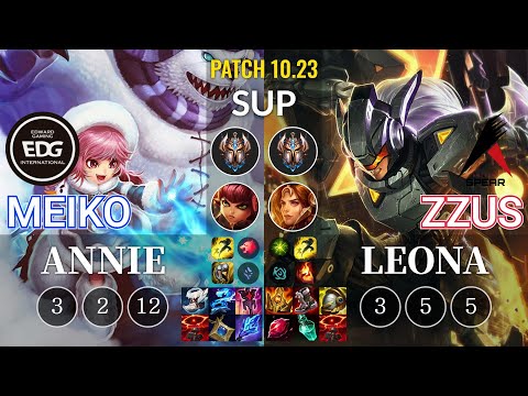 EDG Meiko Annie vs ASP Zzus Leona Sup - KR Patch 10.23