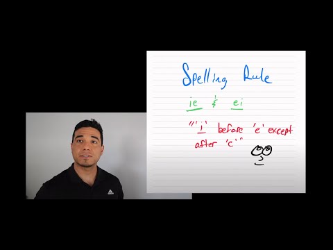 English Spelling Rule:  ie / ei