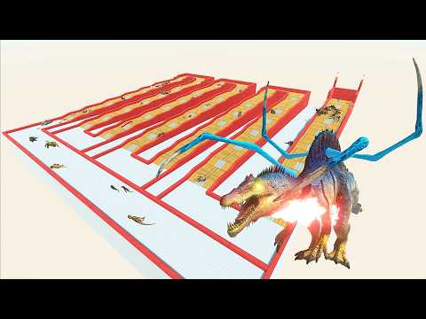 ESCAPE FROM ALIEN SPINOSAURUS - Survived Mode - ARBS - Animal Revolt Battle Simulator