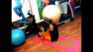 How to do Medicine Ball Basic Crunch Video | Exercises For Women