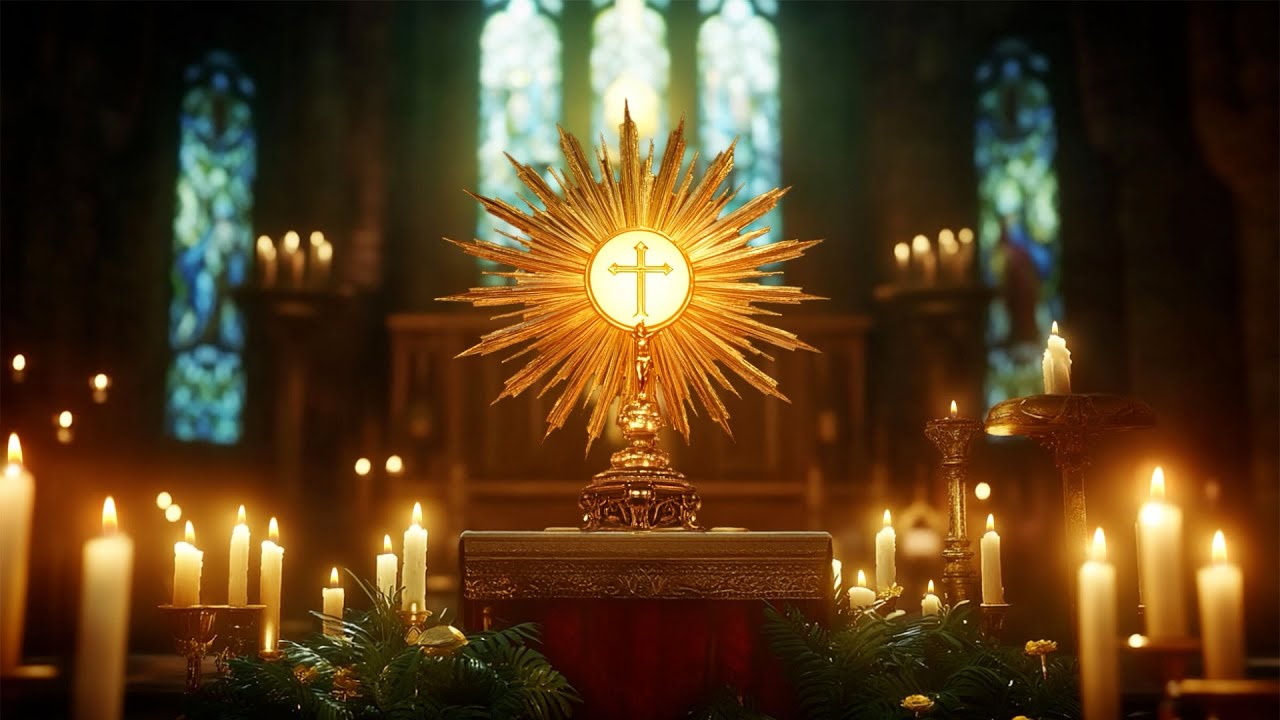 Gregoriańskie śpiewy na adorację eucharystyczną | Katolickie śpiewy modl...
