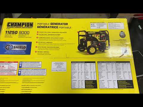 Champion Portable Generator 9000 watts purchased from...