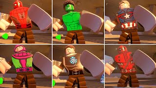 All Characters Perform Cal Johnson Transformation Animation in LEGO Marvel