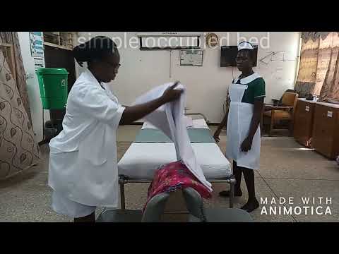 making a simple occupied bed @nursing