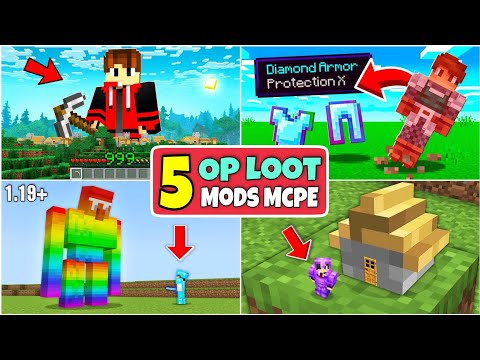 Top 5 Op Loot Mod For Minecraft Pocket Edition || Best Minecraft Mods 1.19 || Annie X Gamer ||